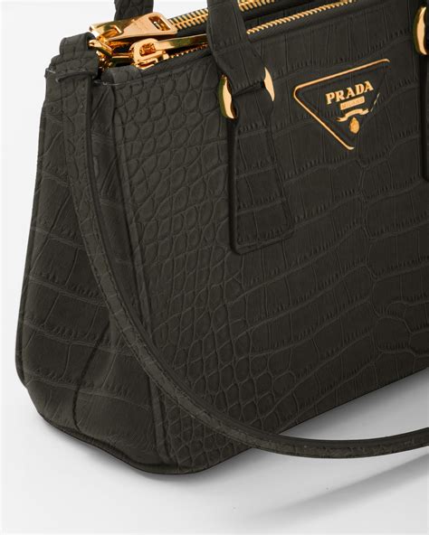 prada crocodile wallet price|Prada galleria leather handbags.